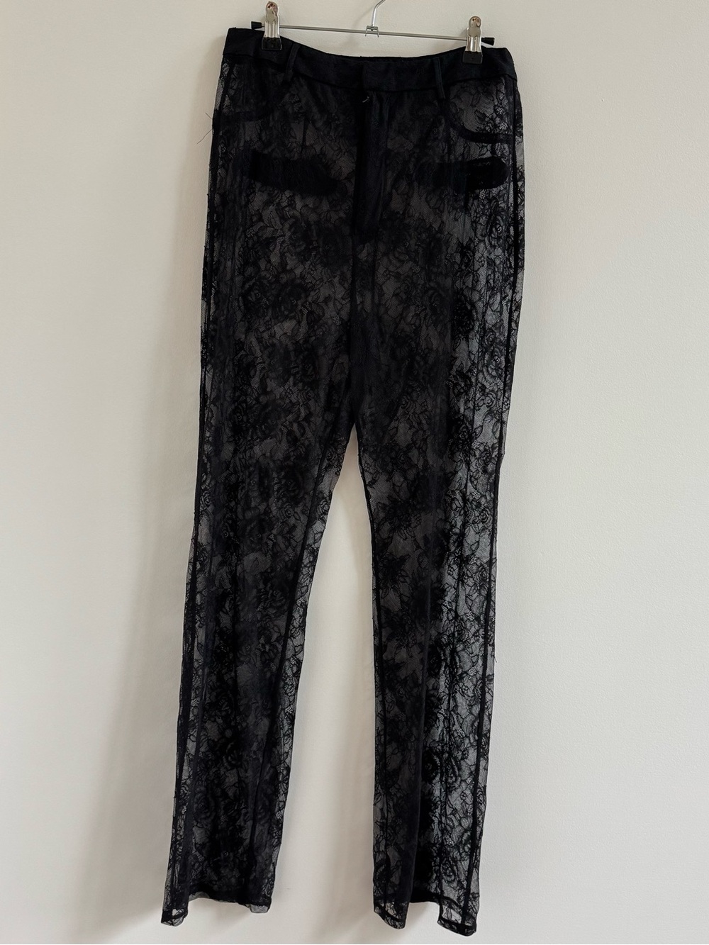 Victoria's Secret Black Sheer Lace Pants